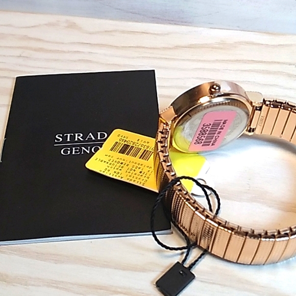 Austrian Crystal Embellished Bracelet Watch Rose Gold Plated Certified - Picture 14 of 15